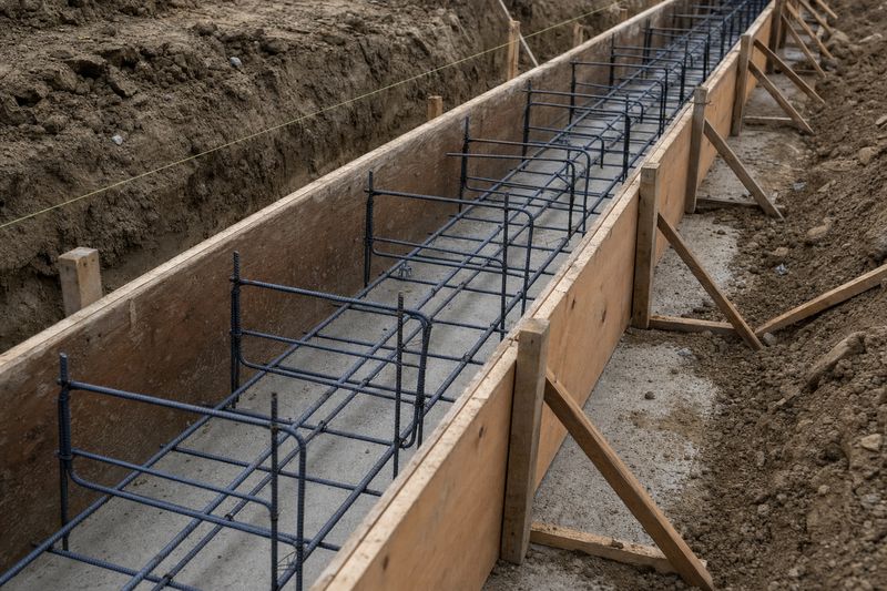 Formed and reinforced footings ready for inspection